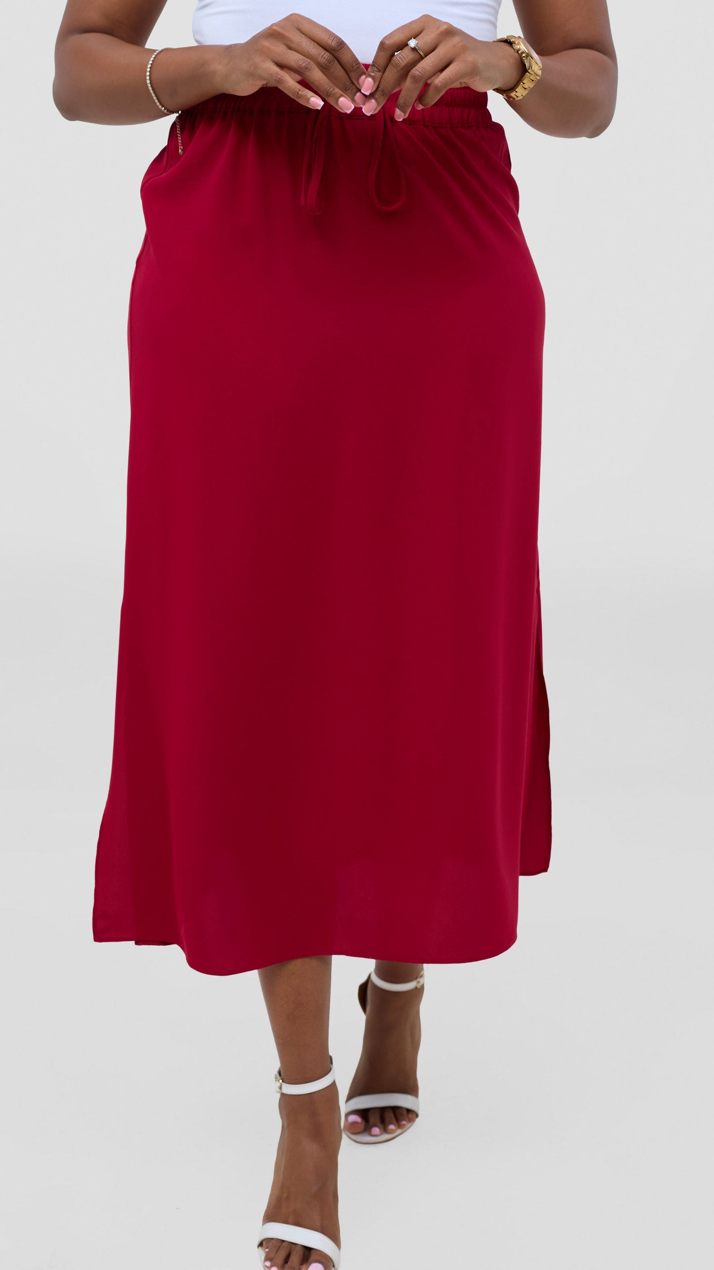 Vivo Seli Midi Skirt - Maroon