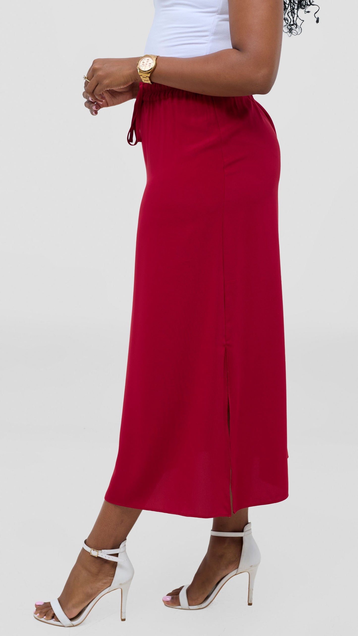Vivo Seli Midi Skirt - Maroon