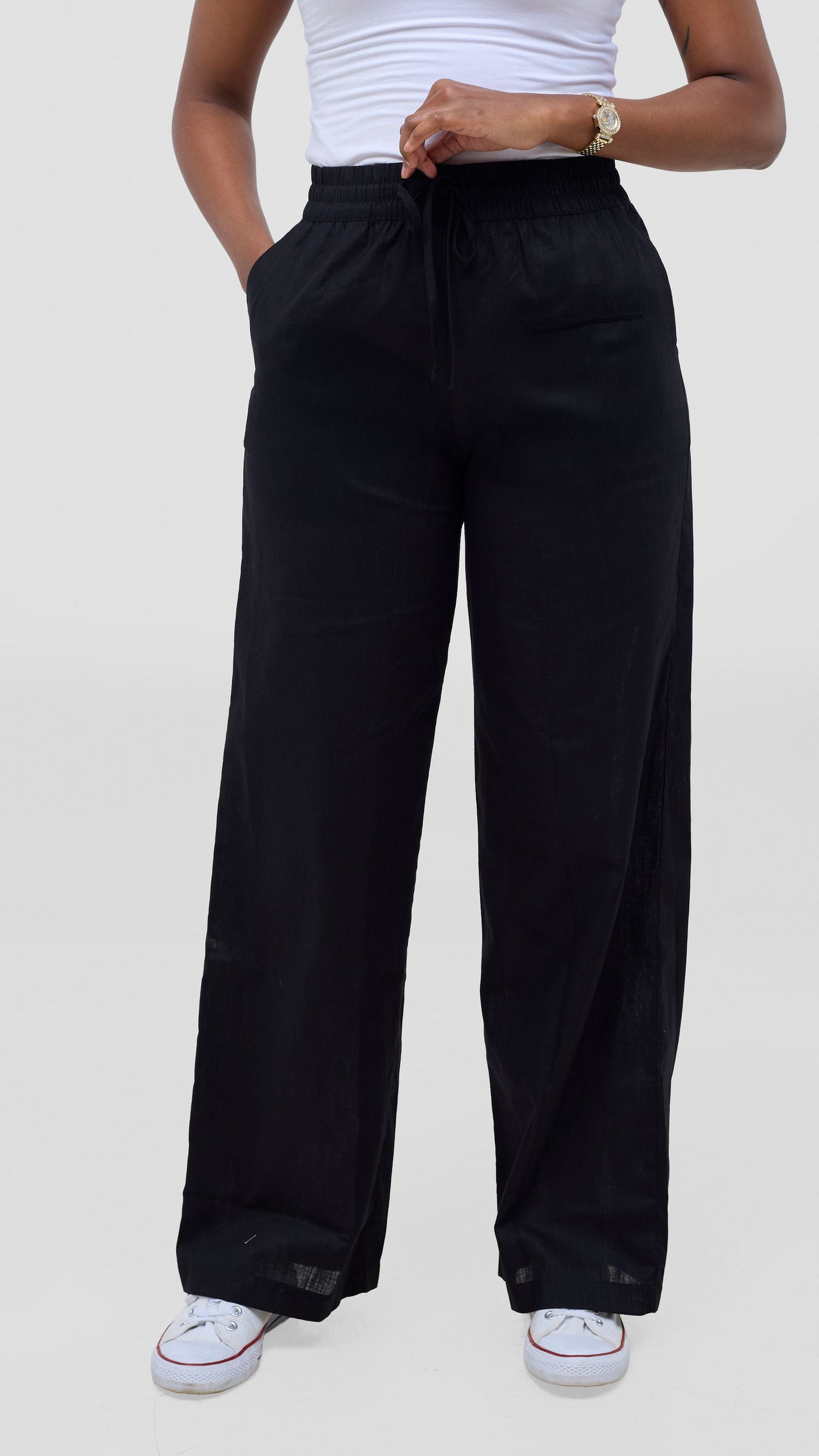 Safari by Vivo Zehra Drawstring Pants - Black