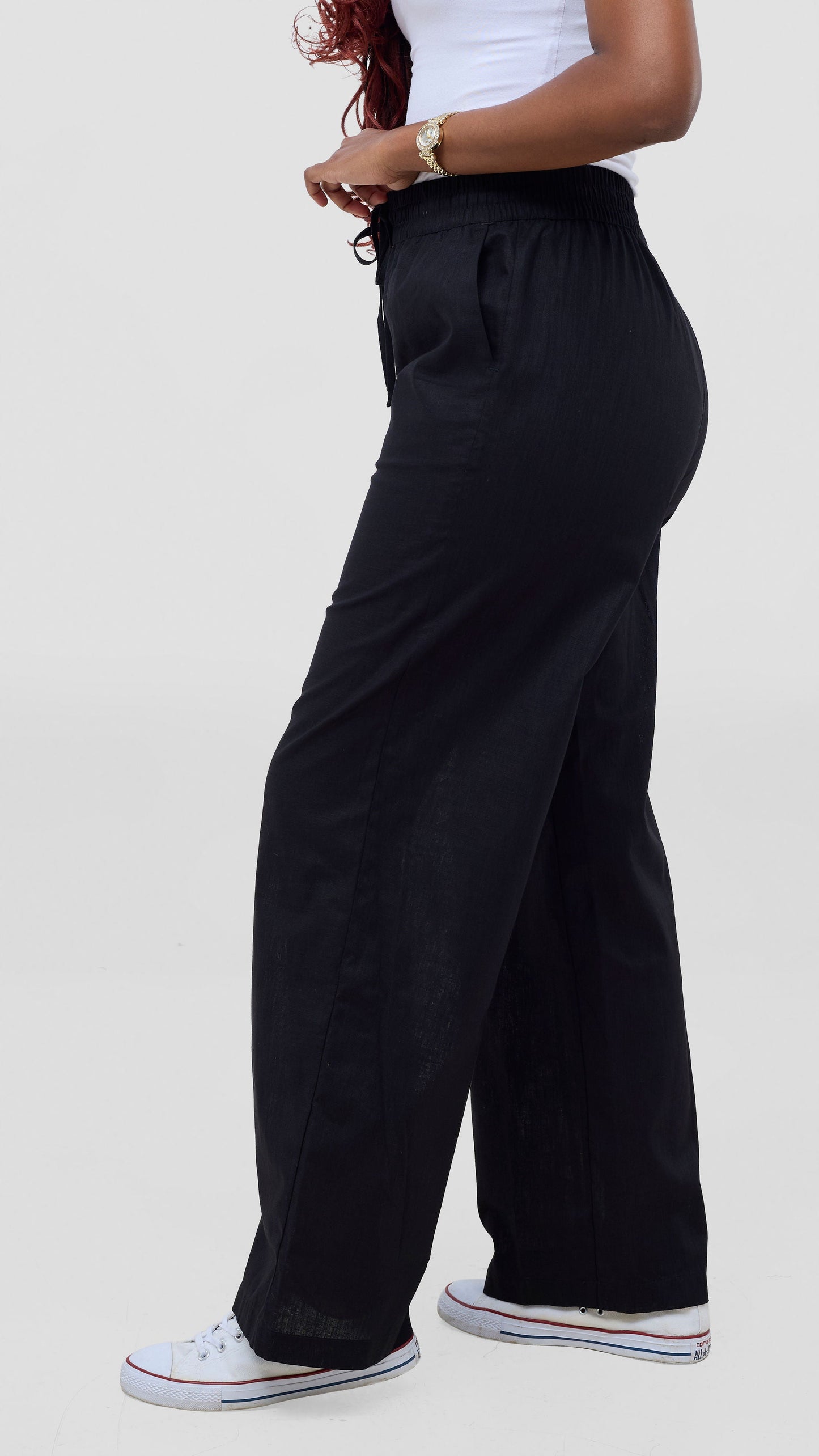 Safari by Vivo Zehra Drawstring Pants - Black