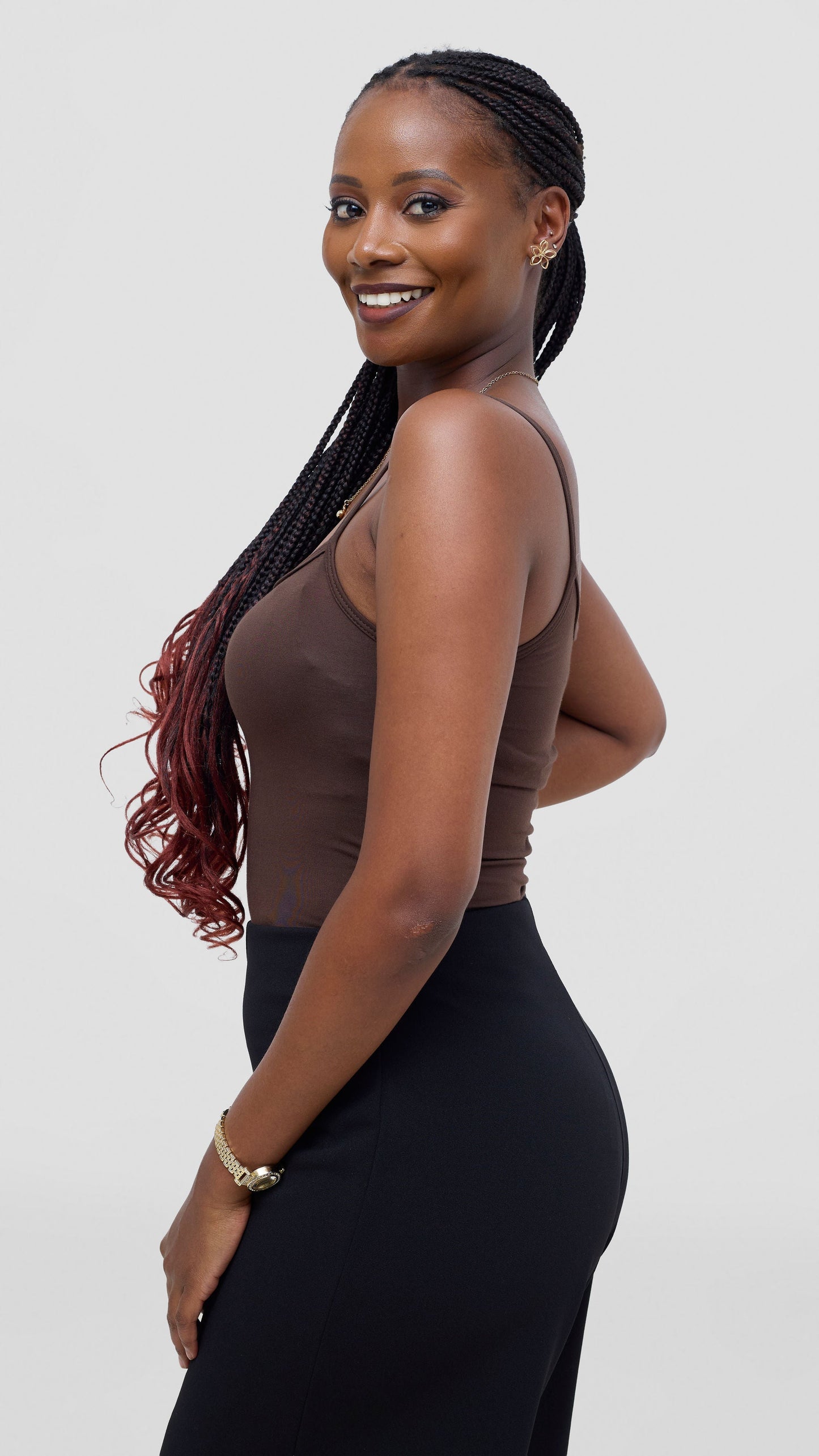 Vivo Spaghetti Tank Top in Jersey - Chocolate
