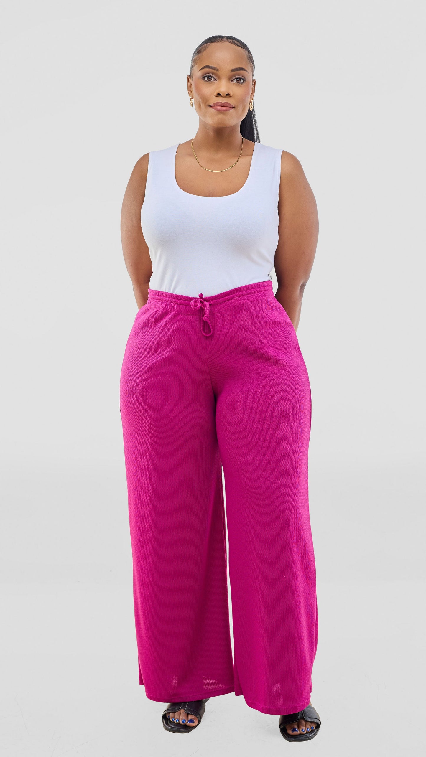 Vivo Safa Straight Leg Pants - Fuschia