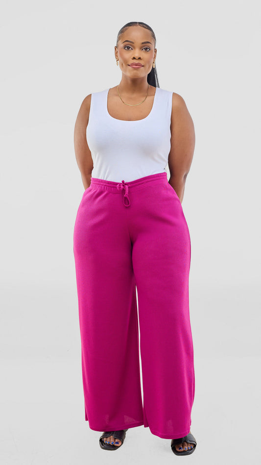 Vivo Safa Straight Leg Pants - Fuschia