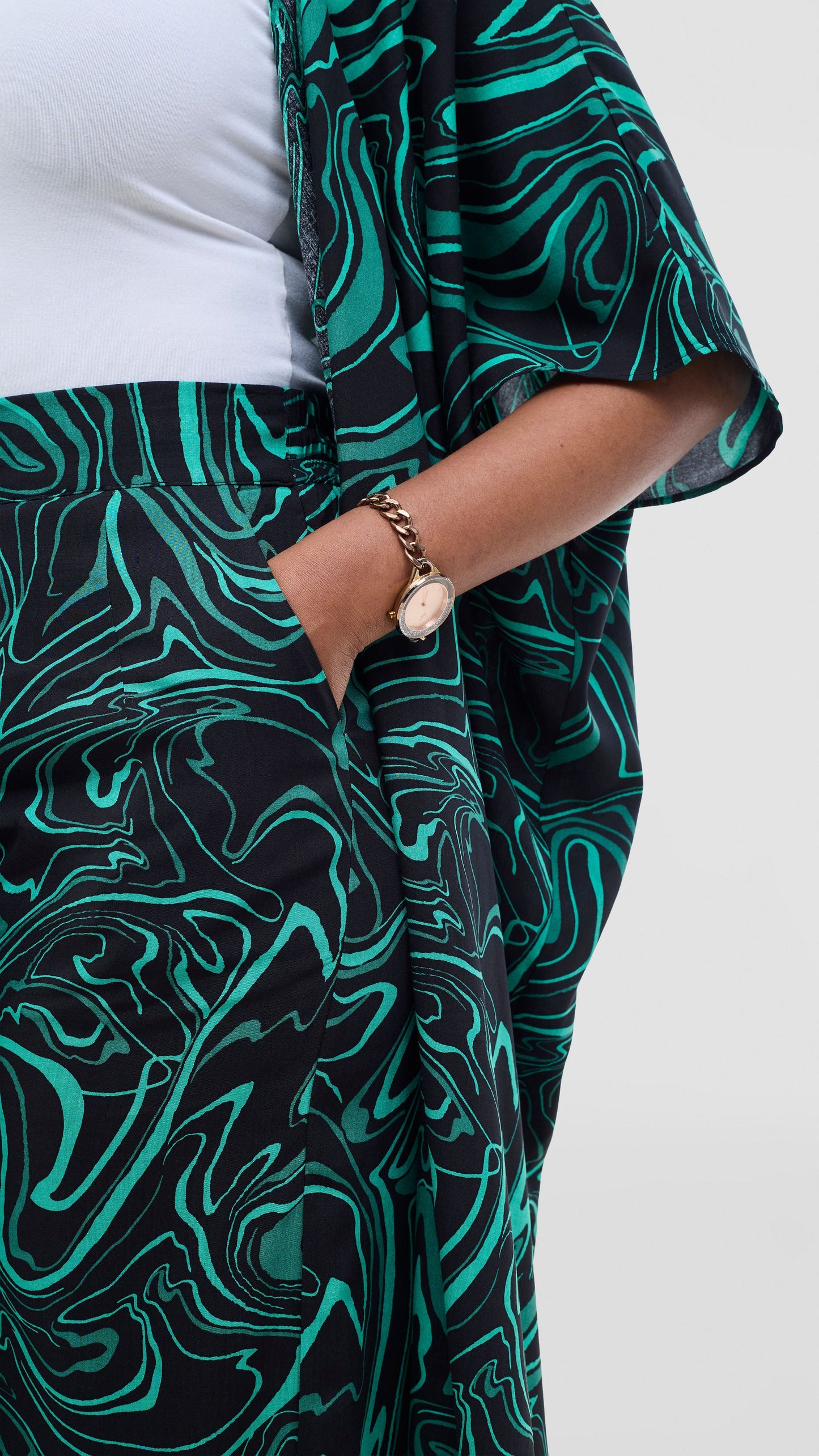 Vivo Samira Pants - Black / Green Print