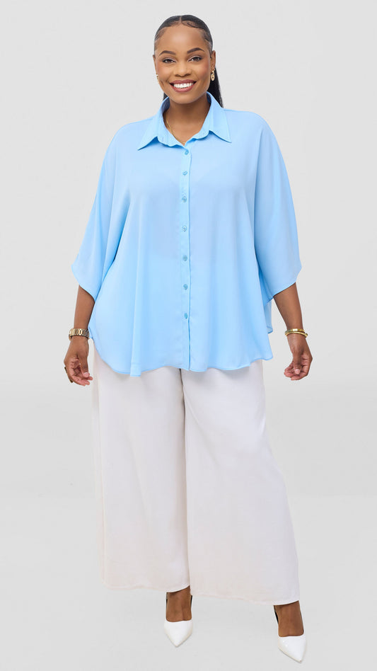 Vivo Iyana Cape Top - Light Blue