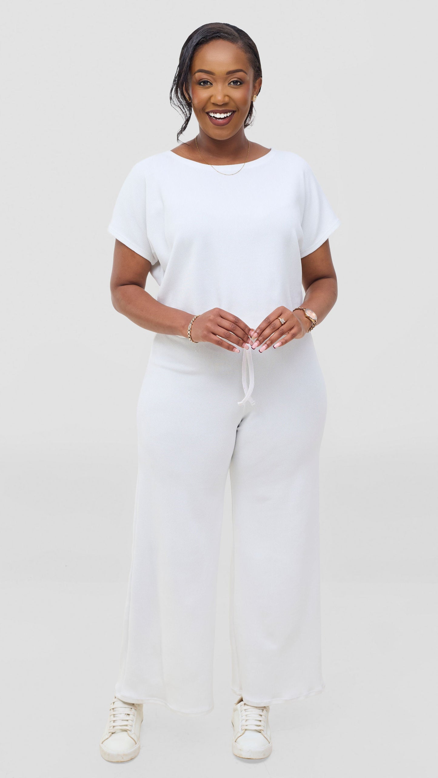 Vivo Safa Straight Leg Pants - White