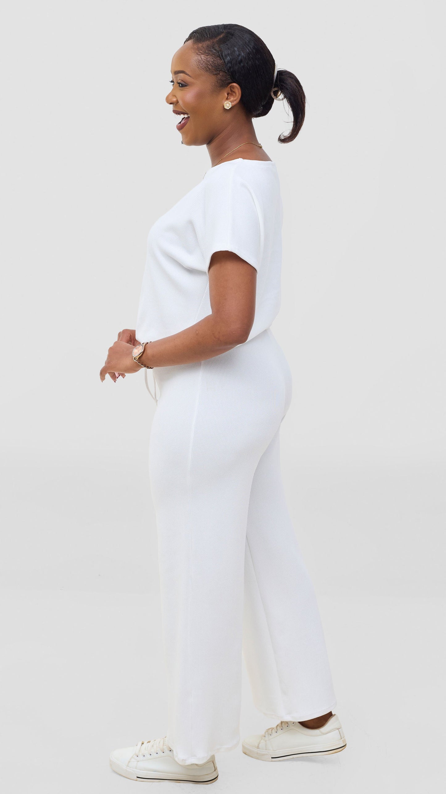 Vivo Safa Straight Leg Pants - White
