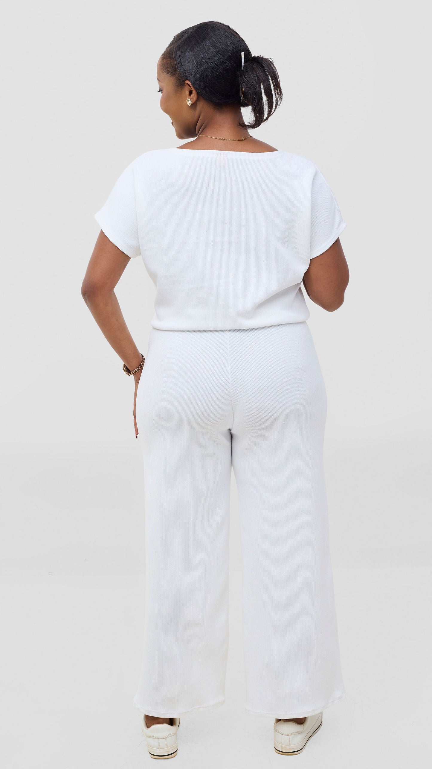 Vivo Safa Straight Leg Pants - White
