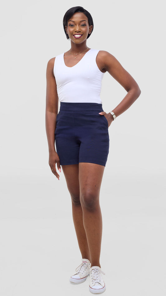Vivo Lulu Denim Shorts - Navy