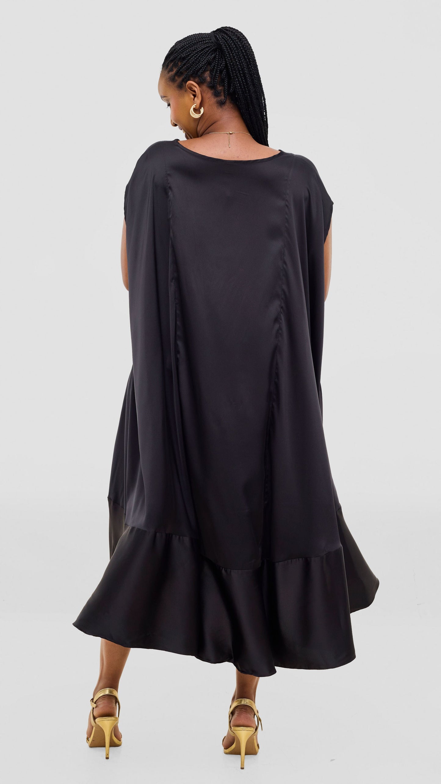 Vivo Samira Cape Dress - Black