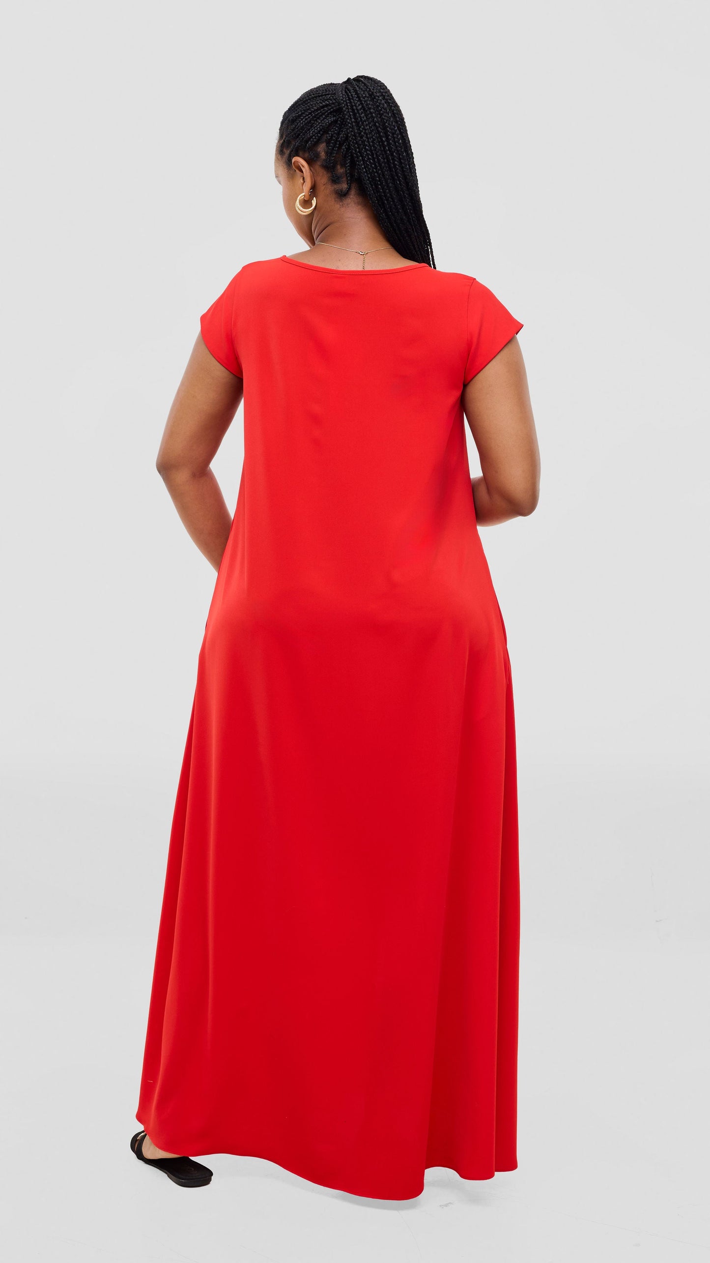 Vivo Sakari Cap Sleeve Maxi Dress - Red