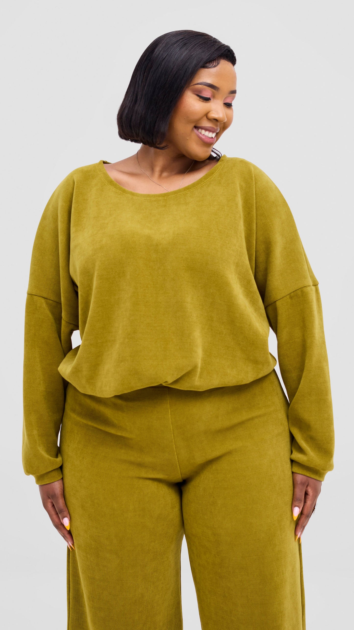 Vivo Selah Dolman Top - Dark Olive