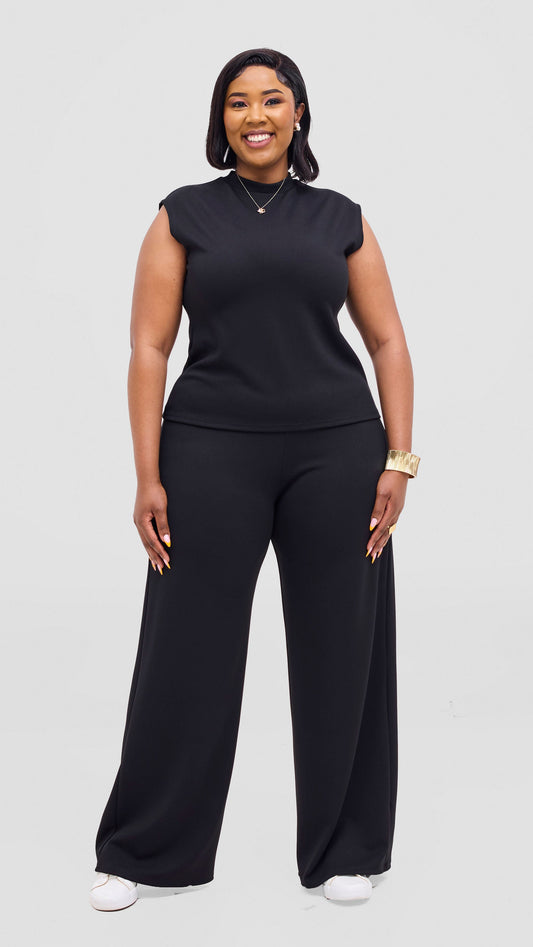 Vivo Selah Mock Neck Top - Black