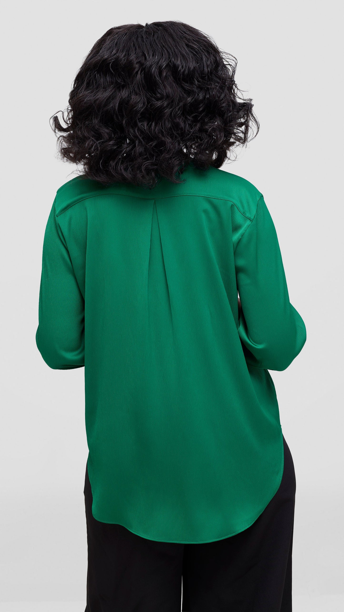 Vivo Dua Shirt In Satin - Green