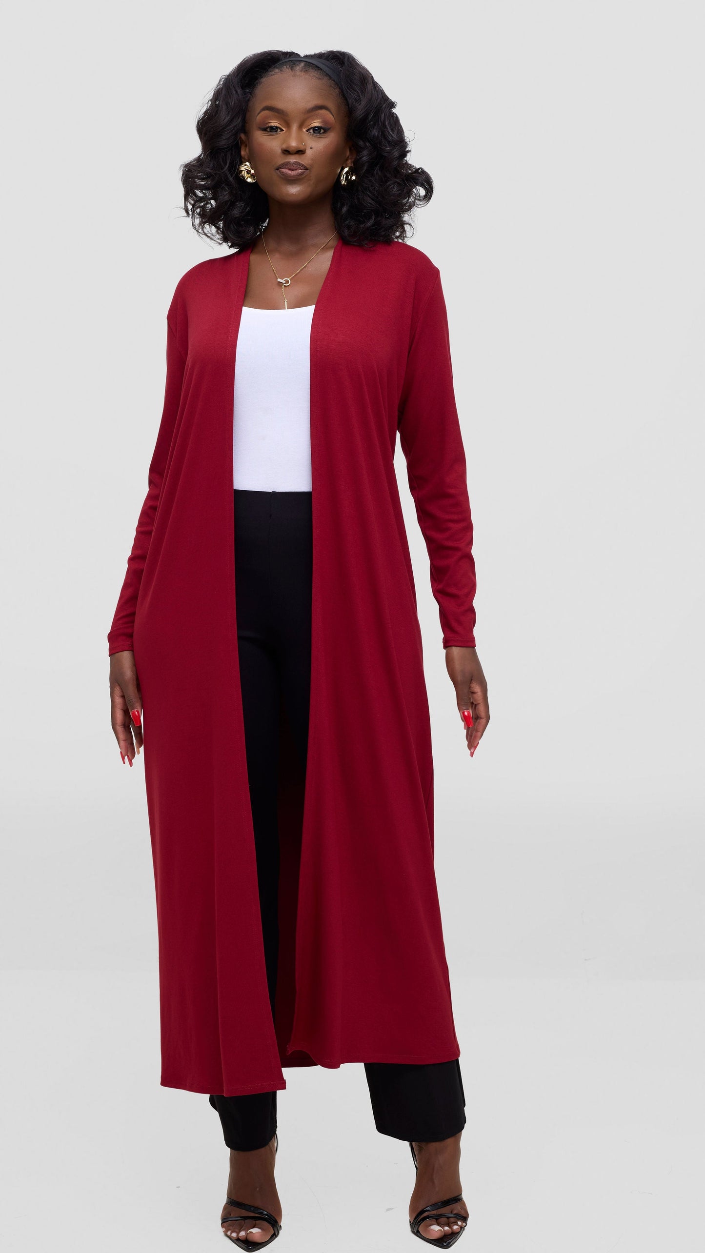 Vivo Basic Leila Maxi Waterfall - Dark Red