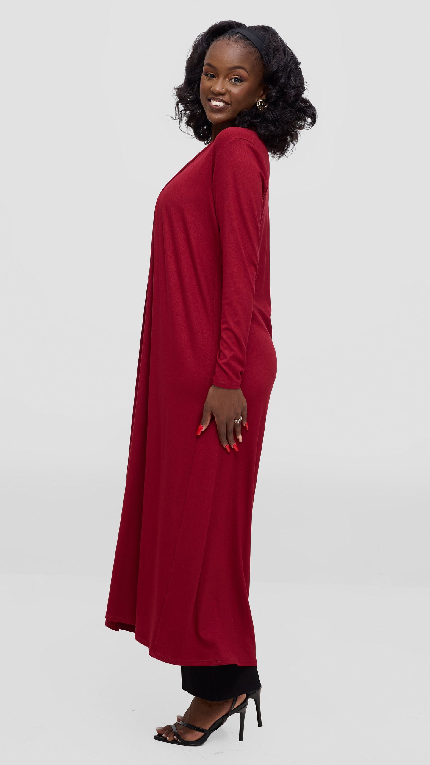 Vivo Basic Leila Maxi Waterfall - Dark Red