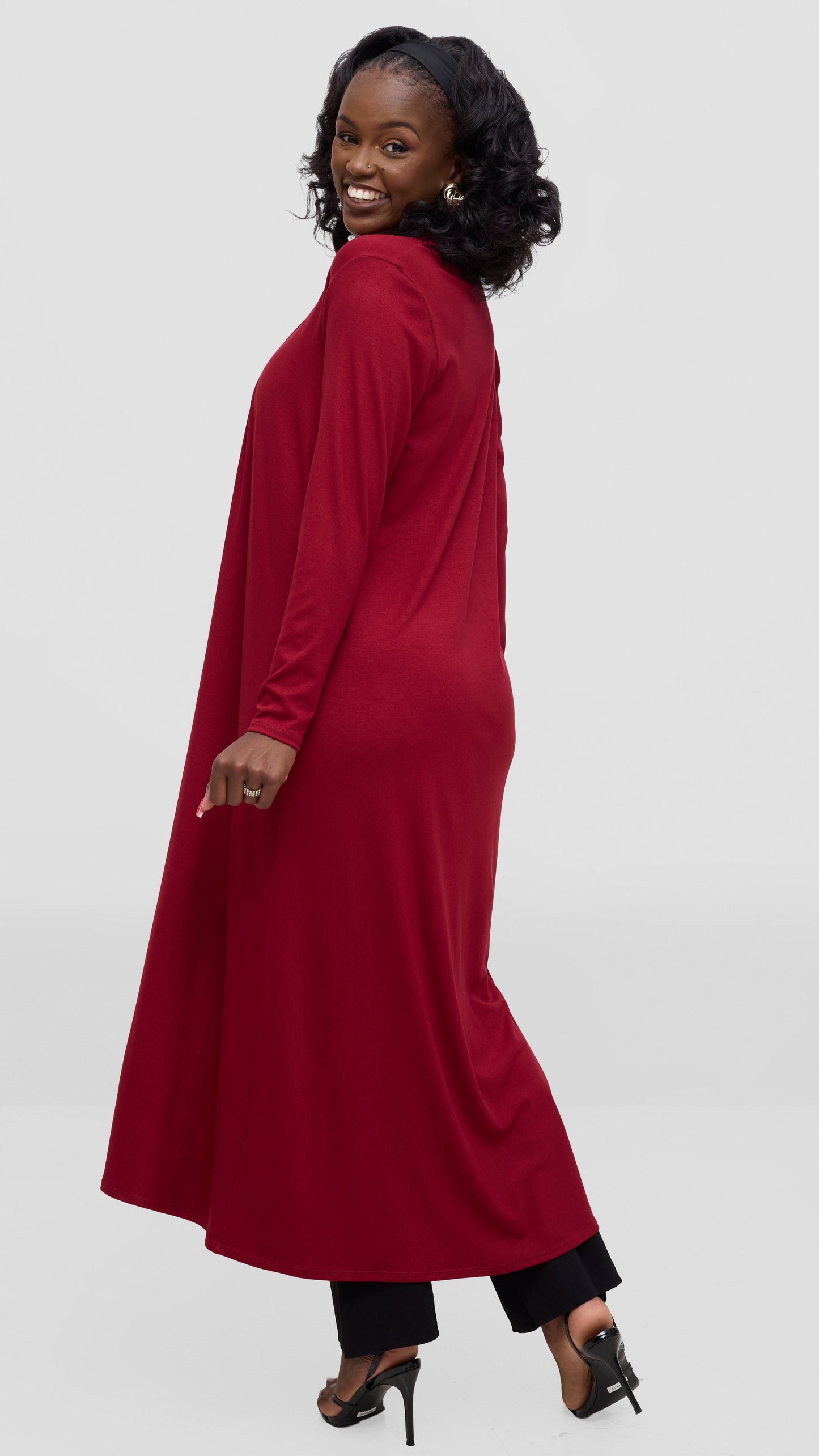 Vivo Basic Leila Maxi Waterfall - Dark Red