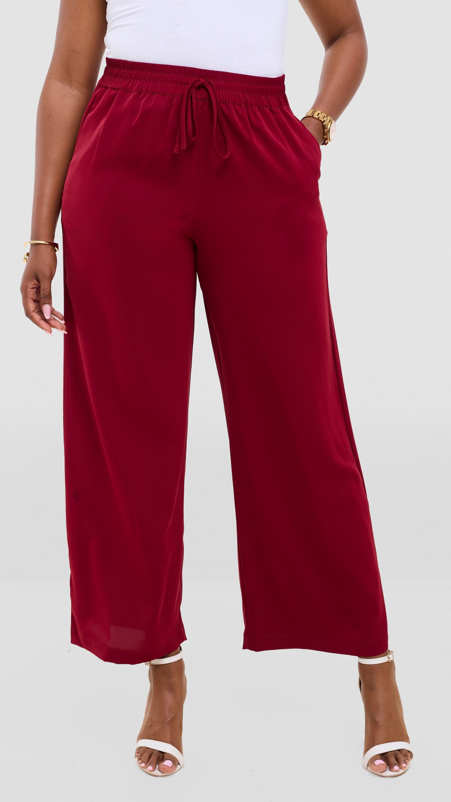 Vivo Wastani Drawstring Pants - Maroon