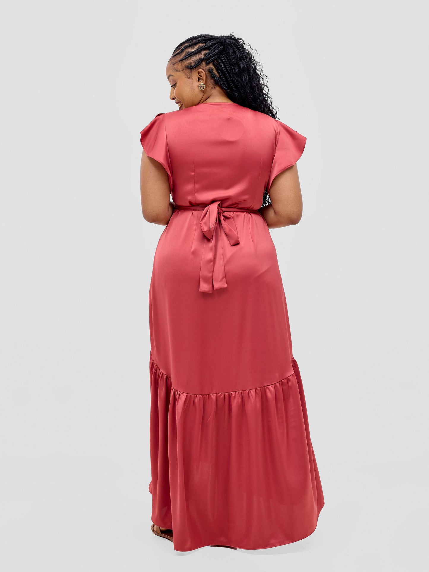 Vivo Hanabi Wrap Maxi Dress - Dark Rust