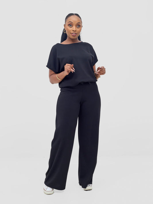 Vivo Safa Drop Shoulder Top - Black