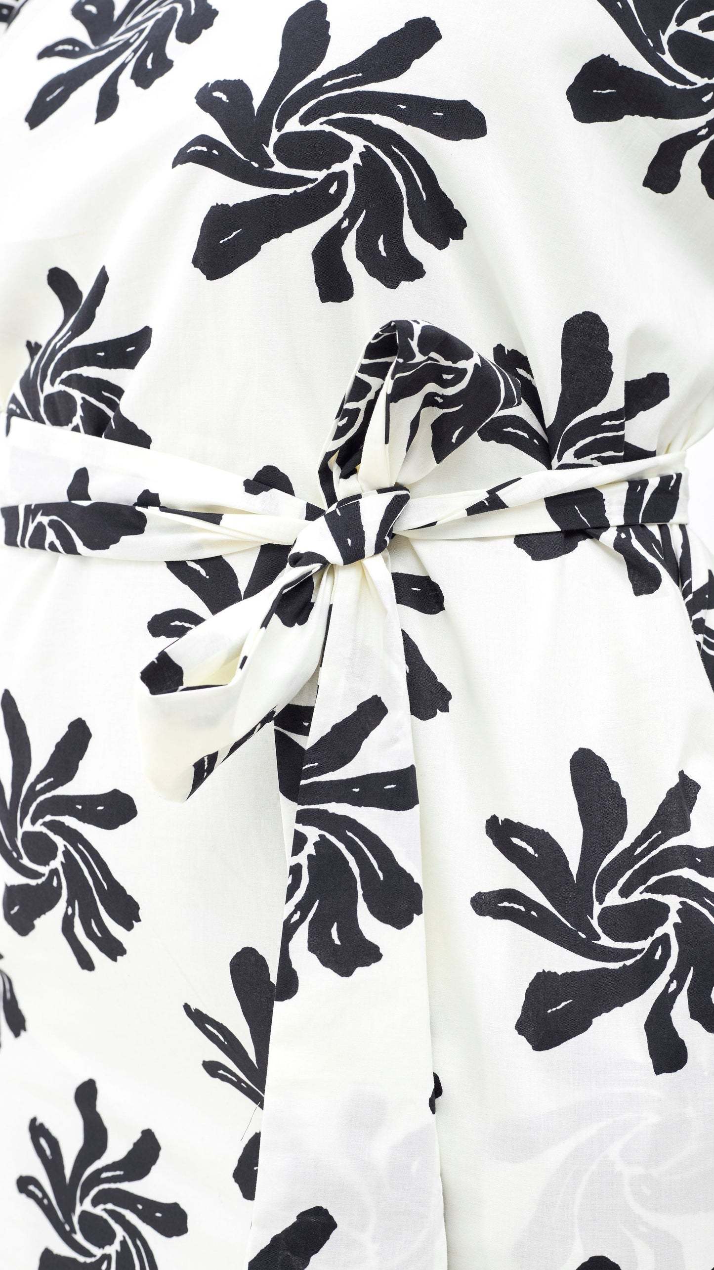 Safari Naledi Flounce Tent Dress - White / Black Nale Print