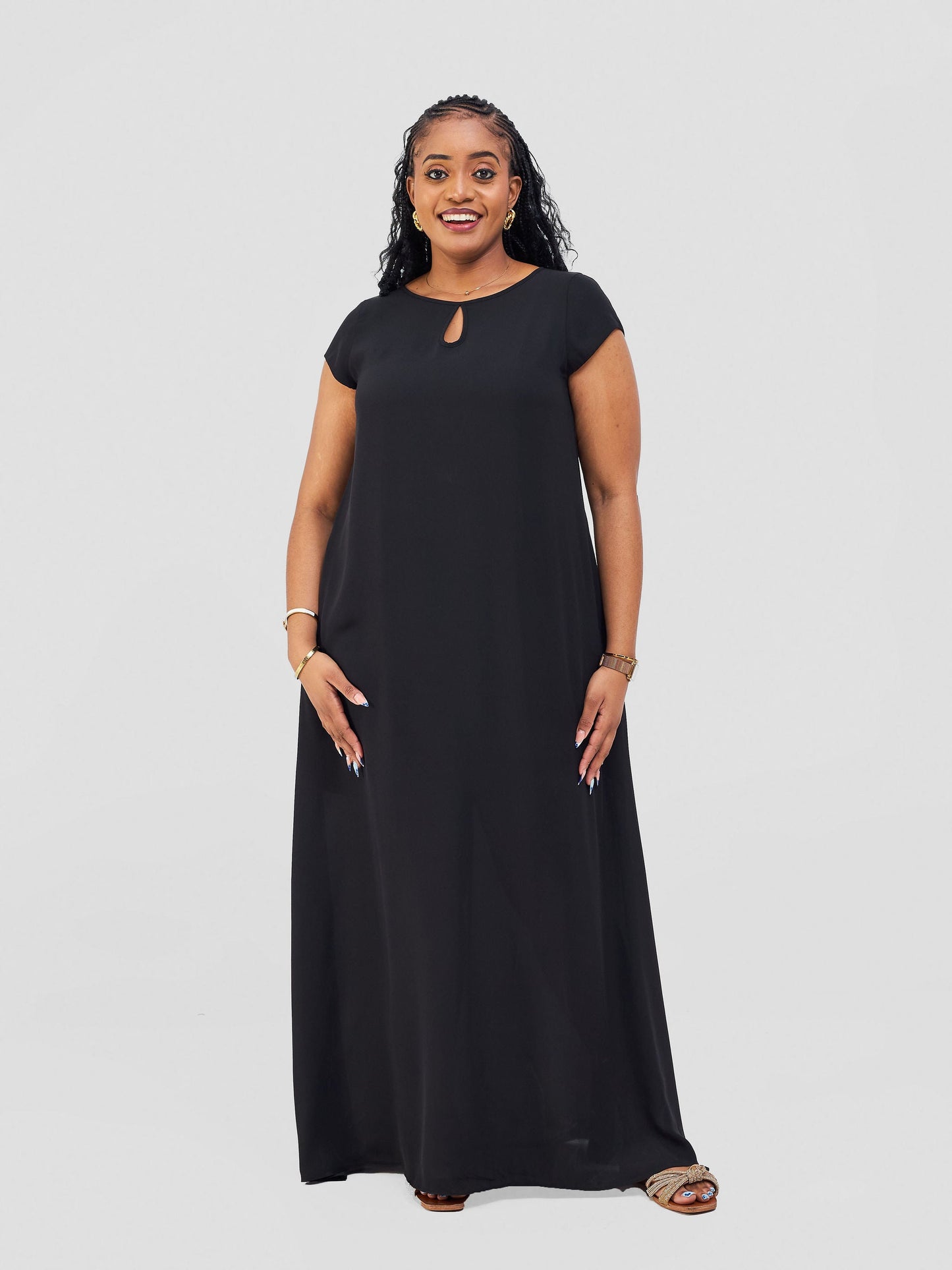 Vivo Sierra Maxi Chiffon Dress - Black