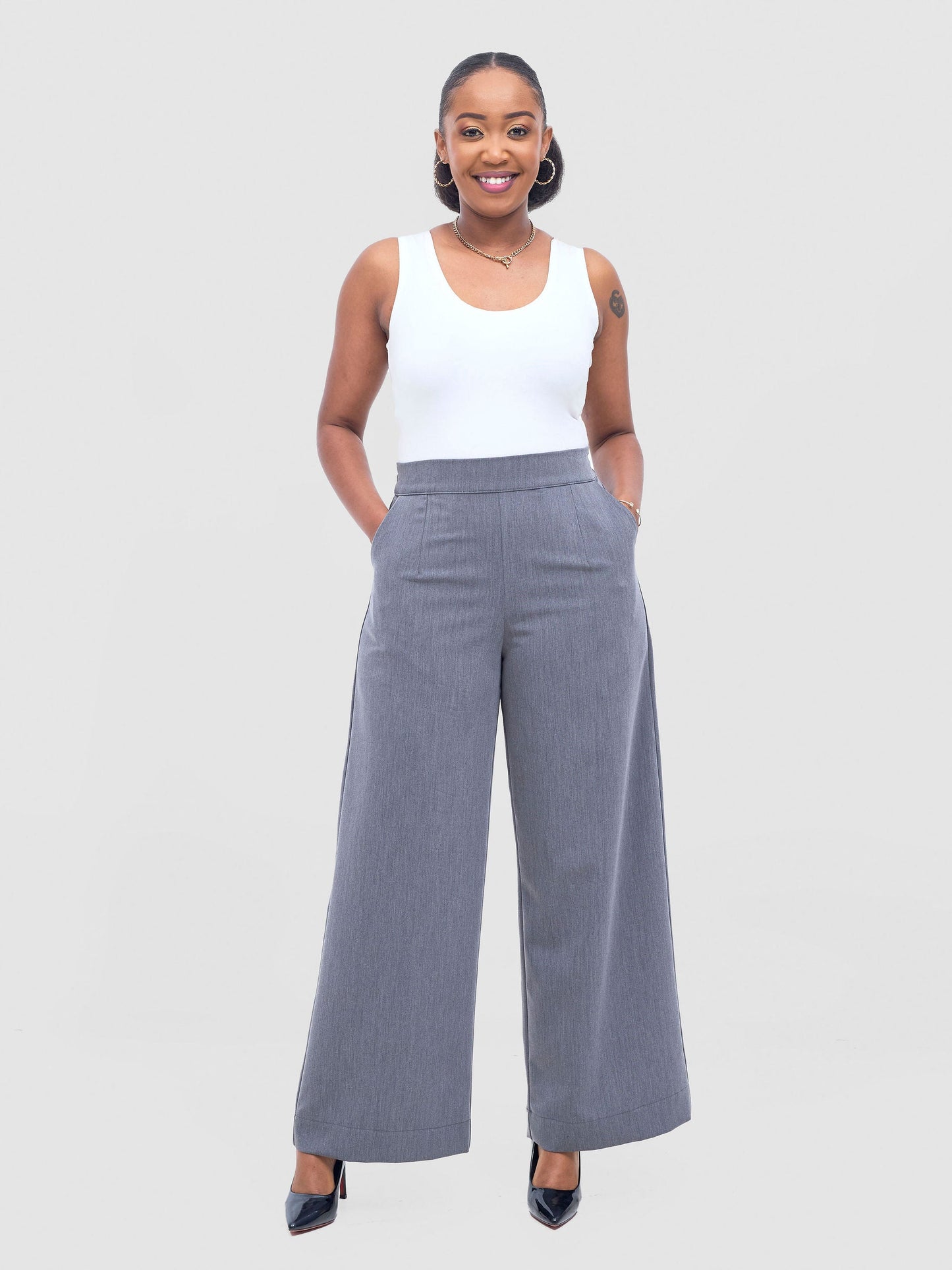Vivo Niari Full Length Pants - Grey
