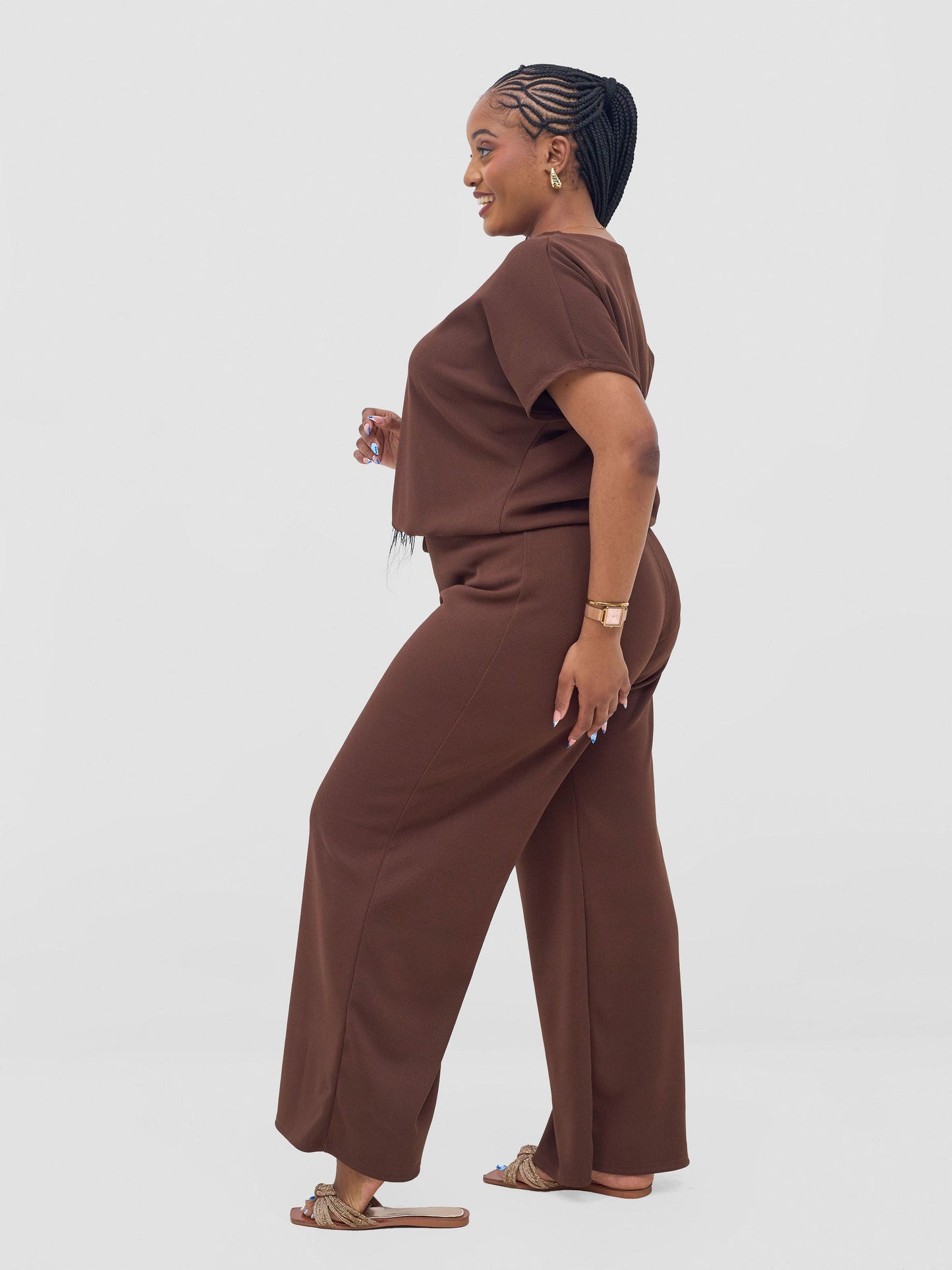 Vivo Safa Drop Shoulder Top - Chocolate