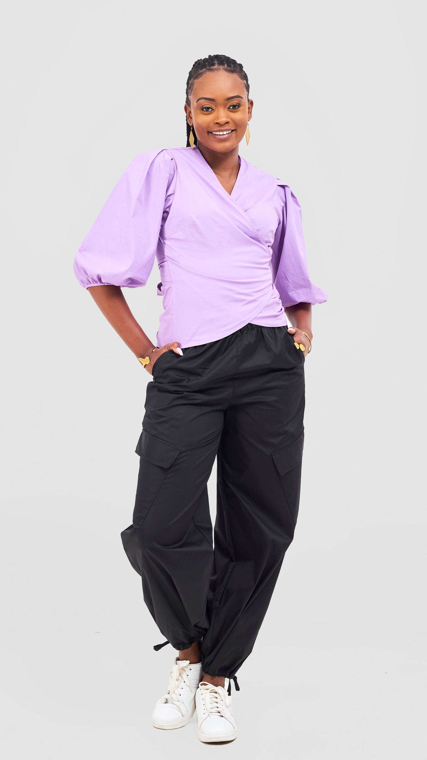 Safari Naledi Wrap Top - Purple