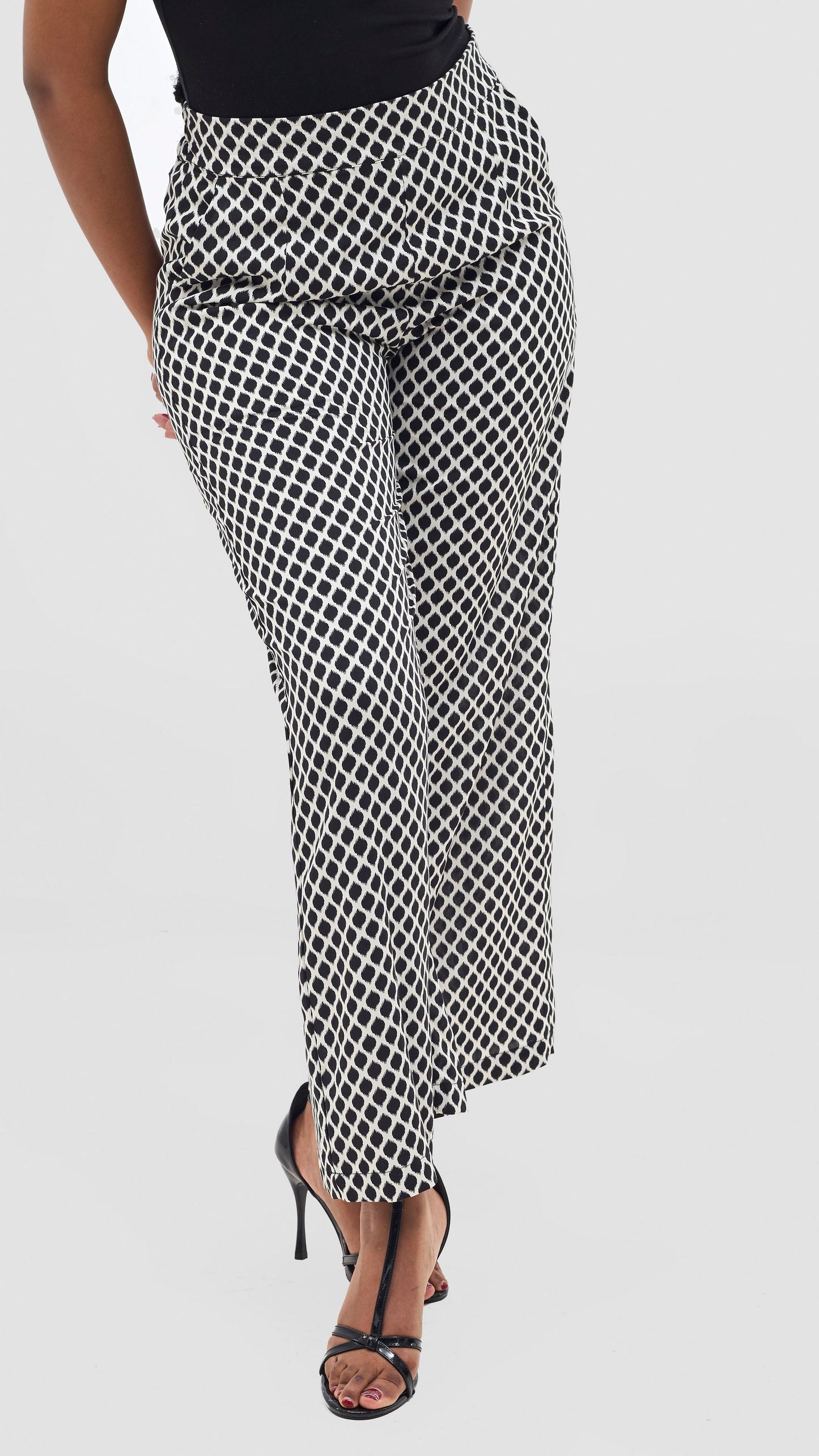 Vivo Samira Pants - White / Black Print