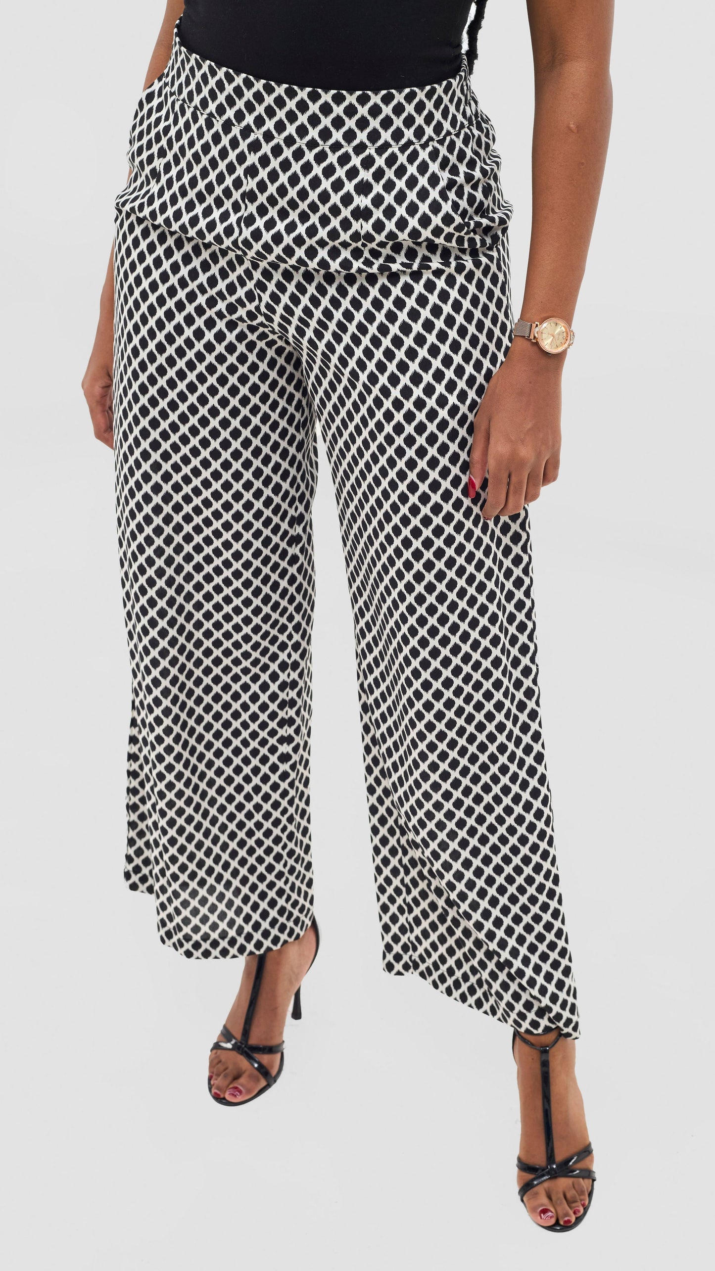 Vivo Samira Pants - White / Black Print
