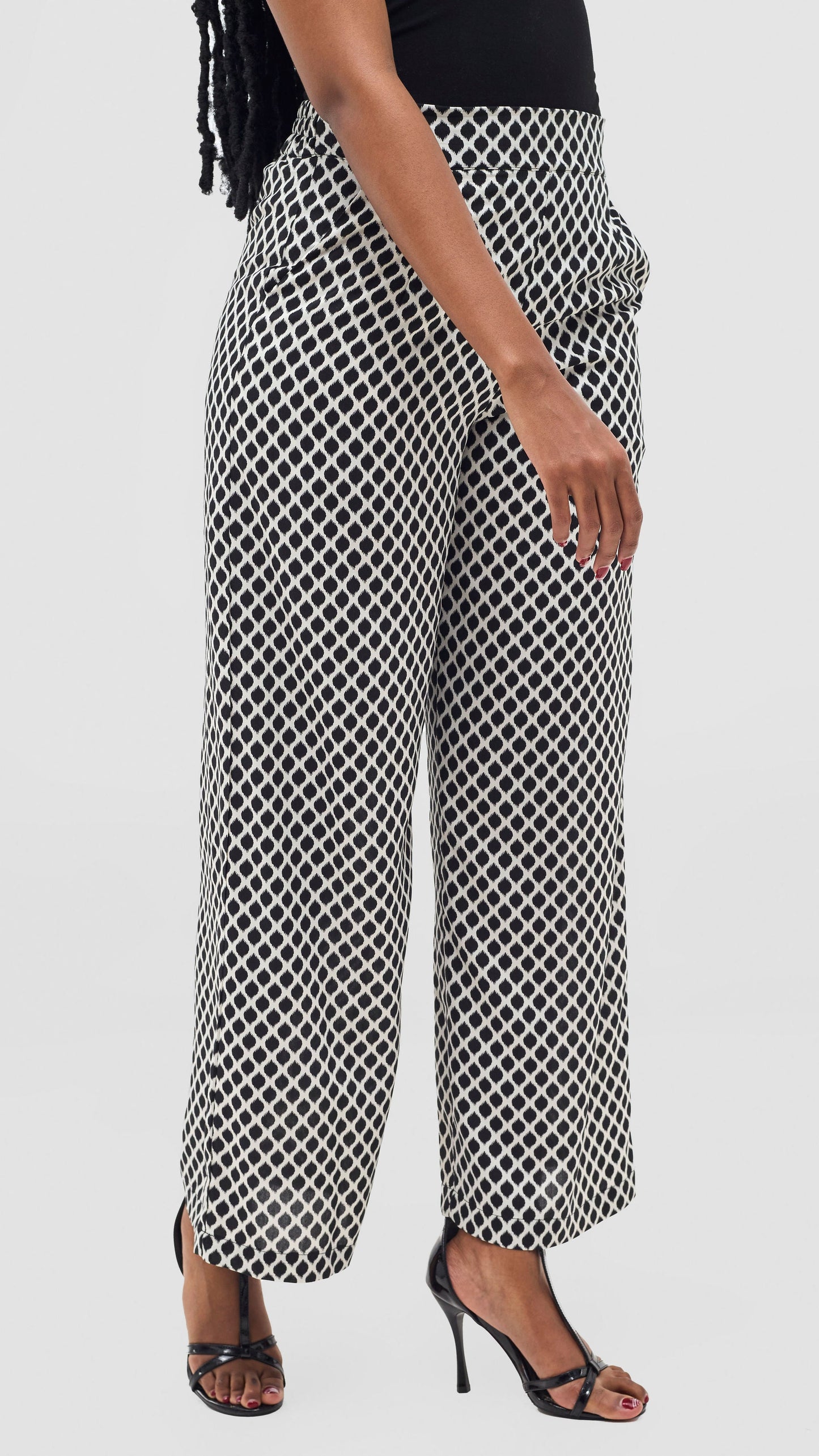 Vivo Samira Pants - White / Black Print