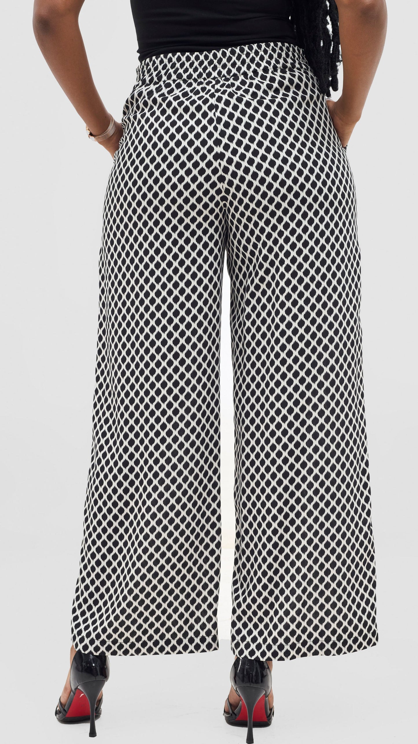 Vivo Samira Pants - White / Black Print