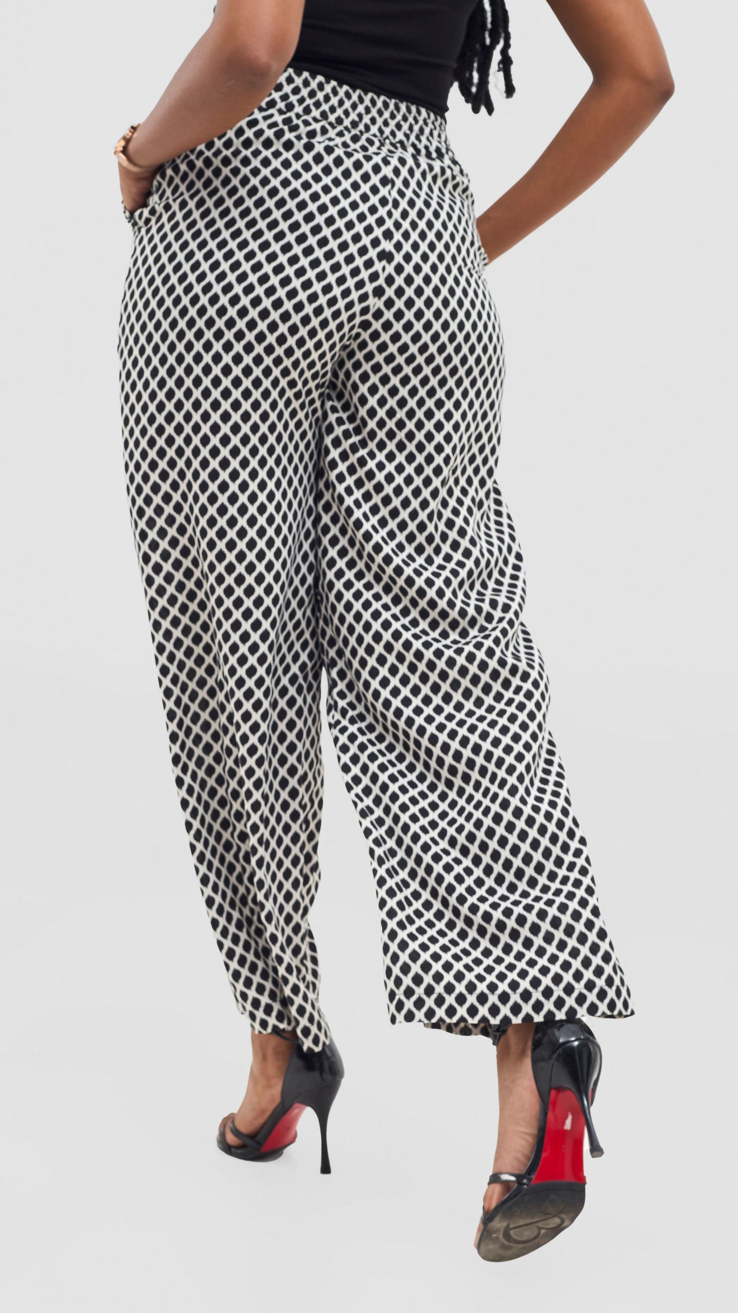 Vivo Samira Pants - White / Black Print