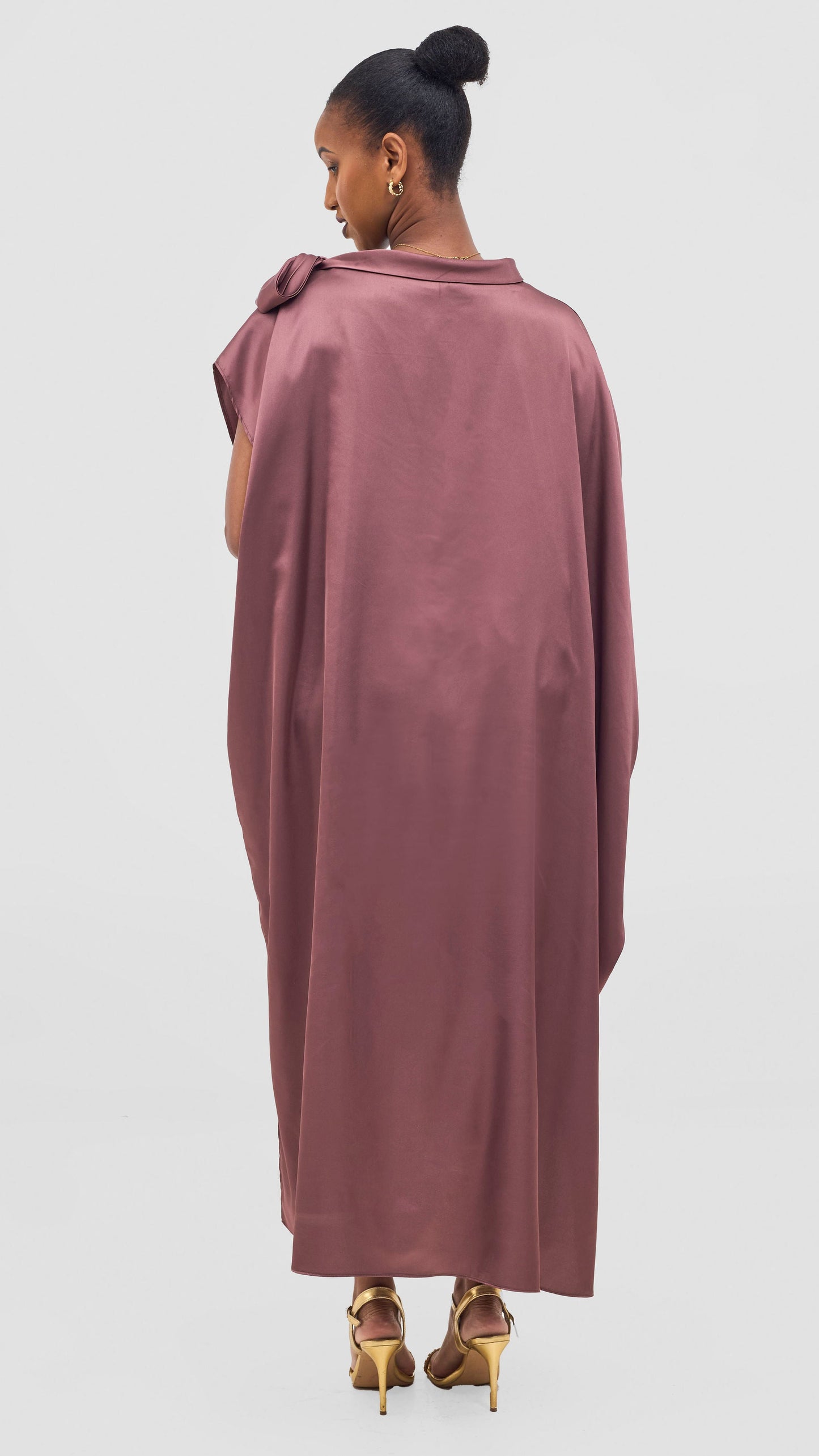 Vivo Takali Asymmetrical Midi Length Kaftan - Light Tan