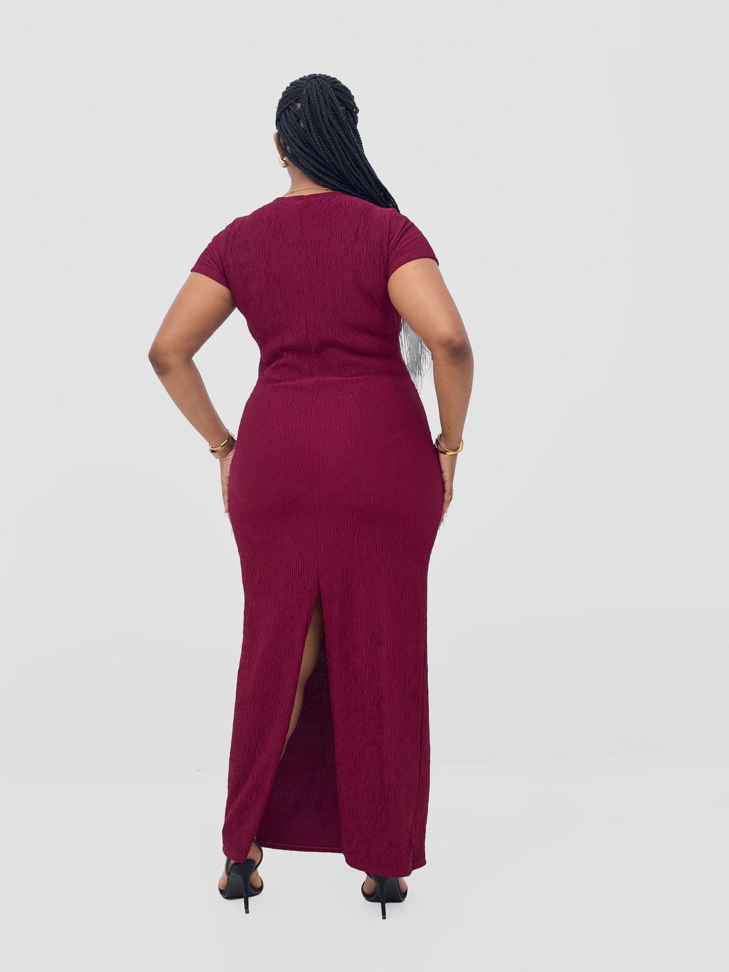 Vivo Kaisa Short Sleeve Maxi Bodycon - Maroon