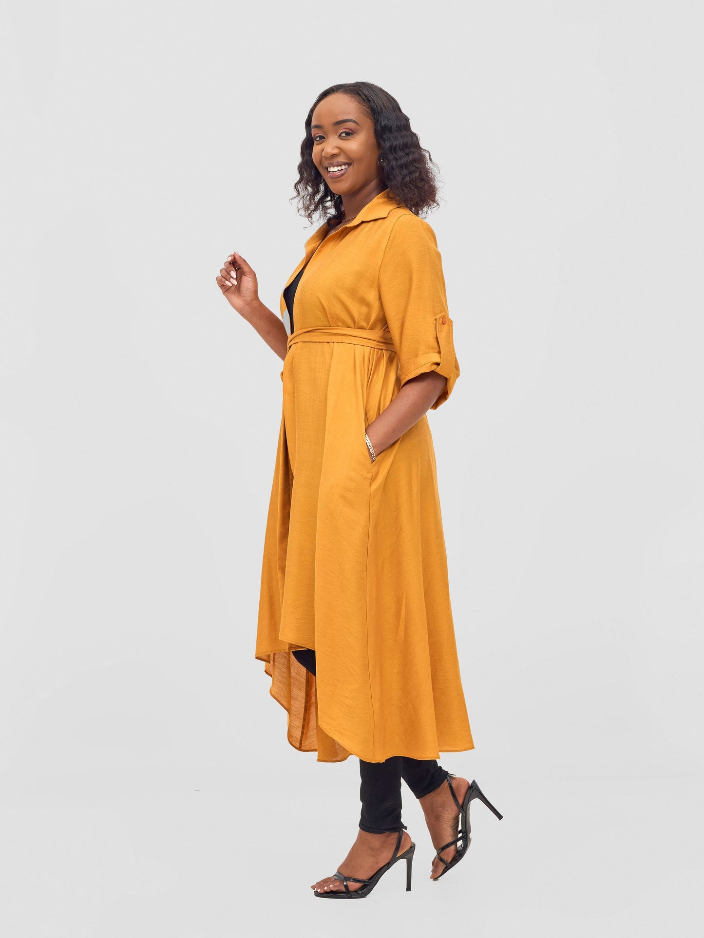 Vivo Ava 3/4 Sleeve Kimono -Burnt Orange