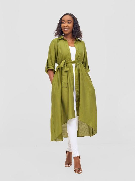 Vivo Ava 3/4 Sleeve Kimono - Dark Olive