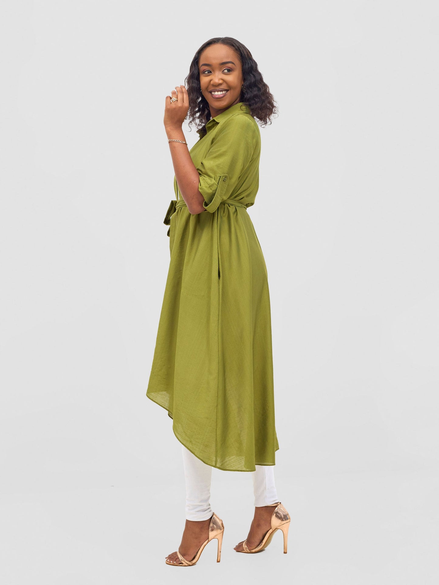 Vivo Ava 3/4 Sleeve Kimono - Dark Olive