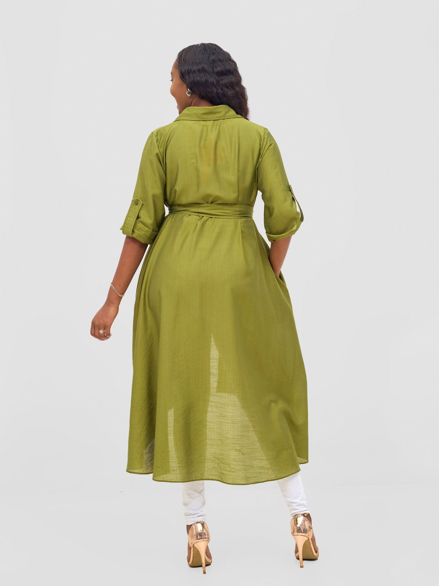 Vivo Ava 3/4 Sleeve Kimono - Dark Olive