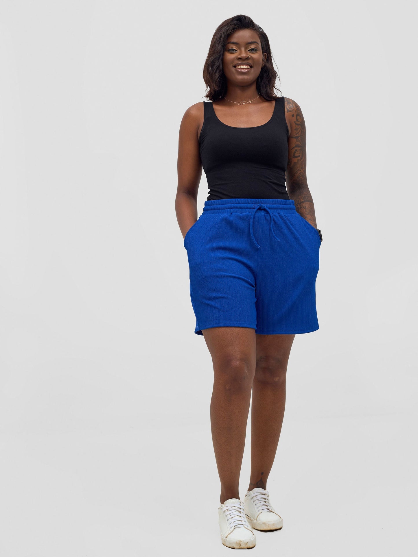 Vivo Chela Drawstring Shorts - Royal Blue