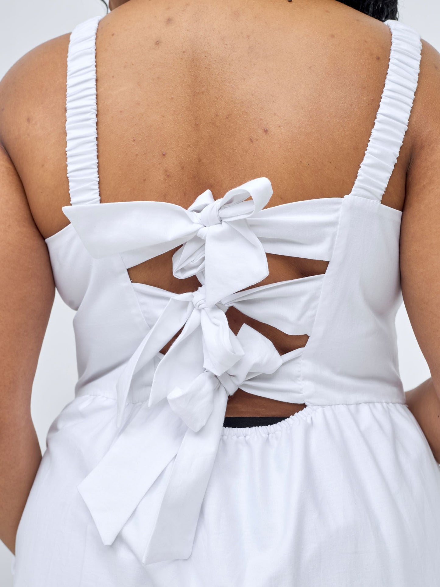 Safari Tie Back Maxi Dress - White