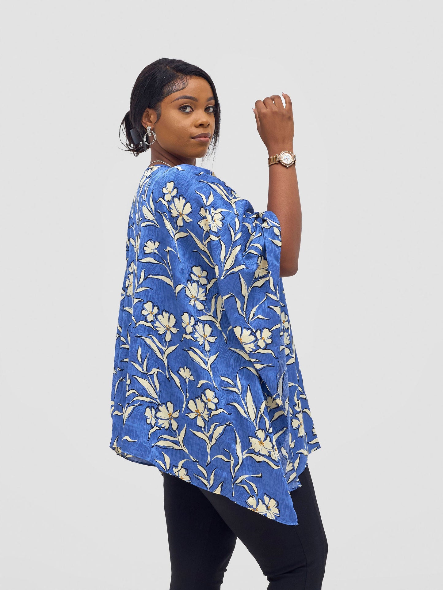 Vivo Ayana Wide Top - Blue / Off-White Hua Print