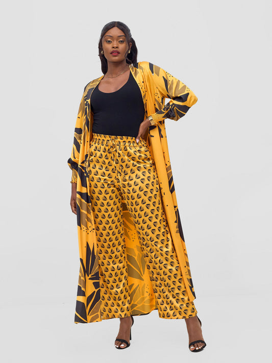 Vivo Ayah Kimono - Mustard / Black Tullu Print