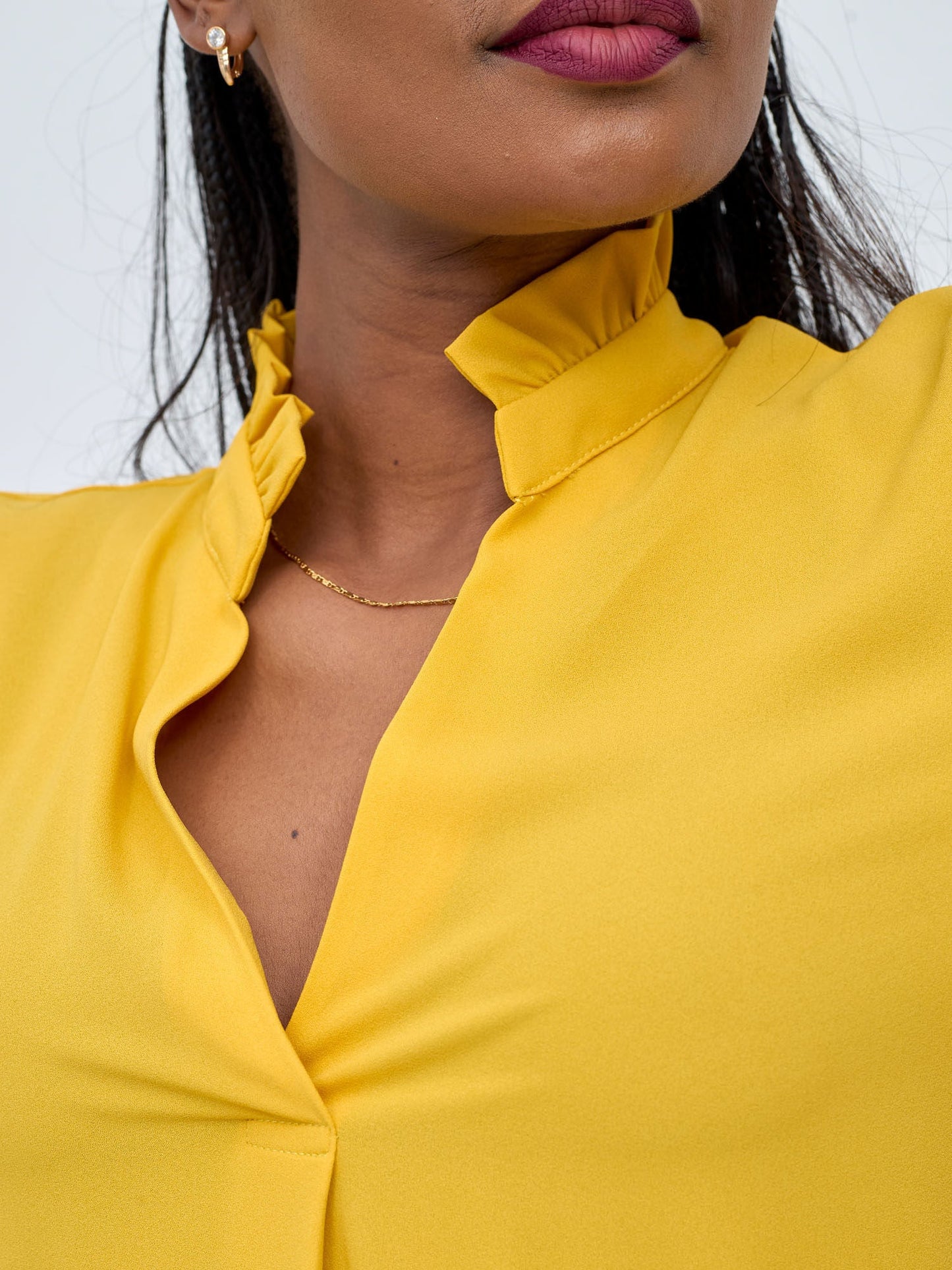 Vivo Saida 3/4 Sleeve Top - Mustard