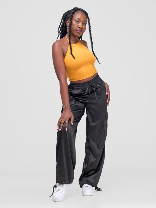 Zoya Basic Halter Tie Top - Orange