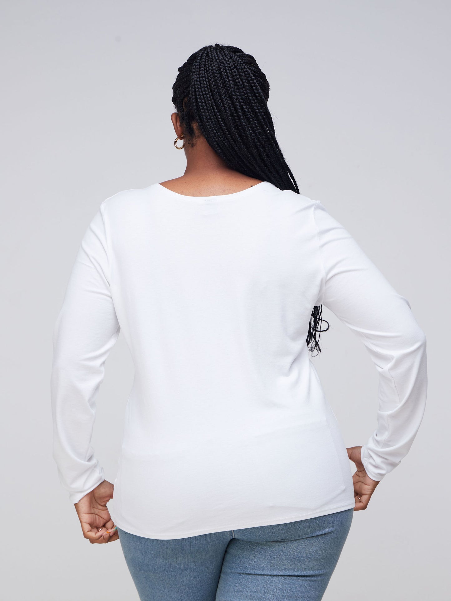 Zoya Basic Long Sleeve Top - White