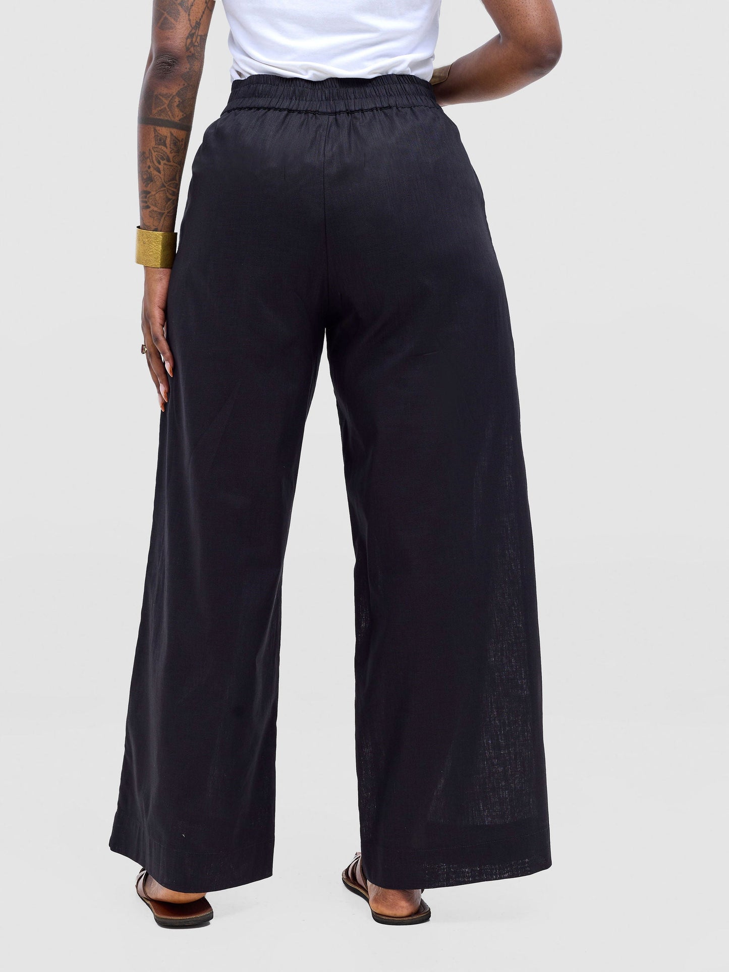 Safari Tiwa Wide Leg Pants - Black