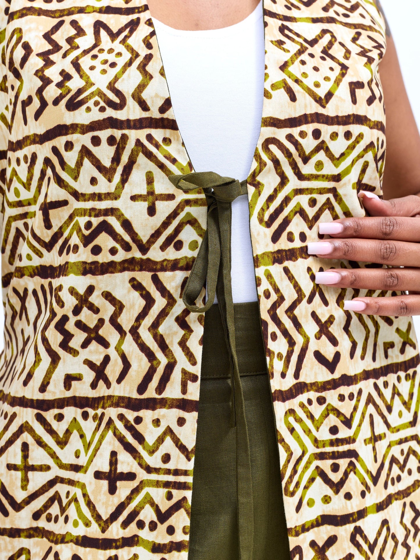 Safari Tiwa Reversible Tie Kimono - Hunters + Lulu Print