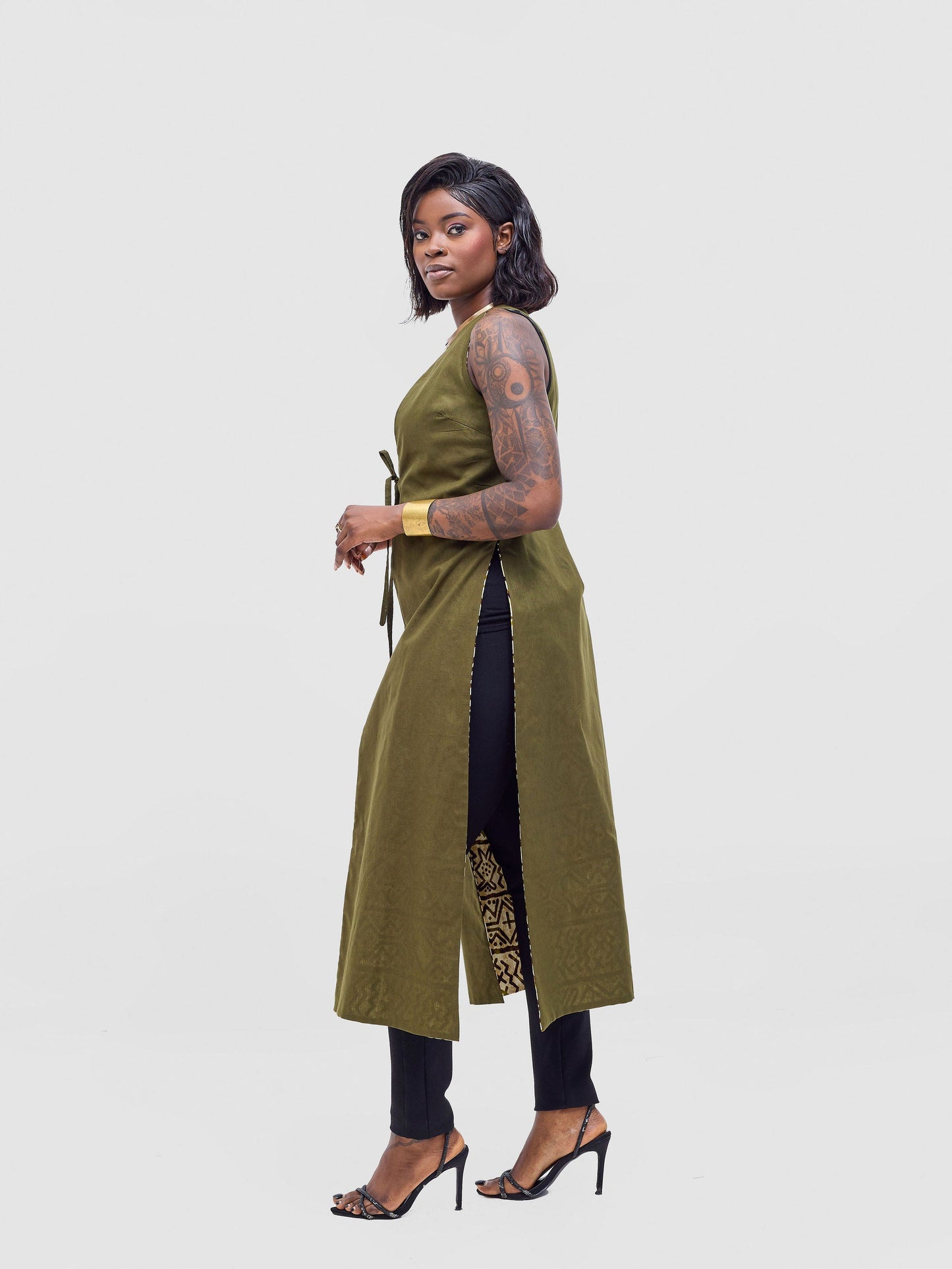 Safari Tiwa Reversible Tie Kimono - Hunters + Lulu Print
